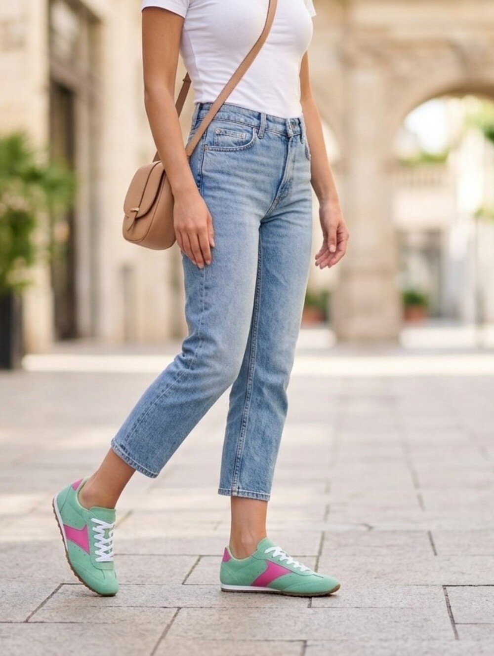 NWT Mia Paola Mint & Pink Suede Women's Sneakers